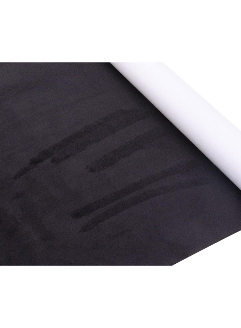 Self-Adhesive Black Microfiber Fabric, High-Quality Synthetic Leather in Suede Look, Stretch Film Fabric Perfect for Car Interior Decoration, 42 × 150cm - Image 1